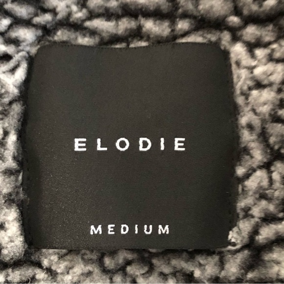 Elodie Faux Shearling 1/4 Zip Pullover Black Gray Medium - Picture 2 of 10